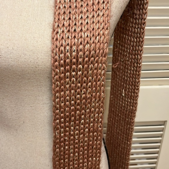 Rose Gold Scarf with Fringe, GUC - Picture 4 of 8